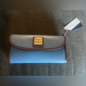 Dooney & Bourke Blue and Brown Wallet